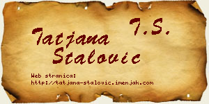 Tatjana Stalović vizit kartica